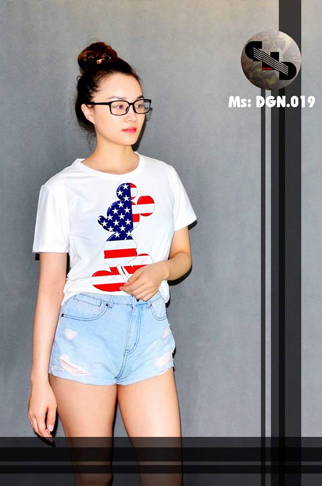 Áo thun nữ in hình chuột MICKEY 08 ( mẫu DGN019 )