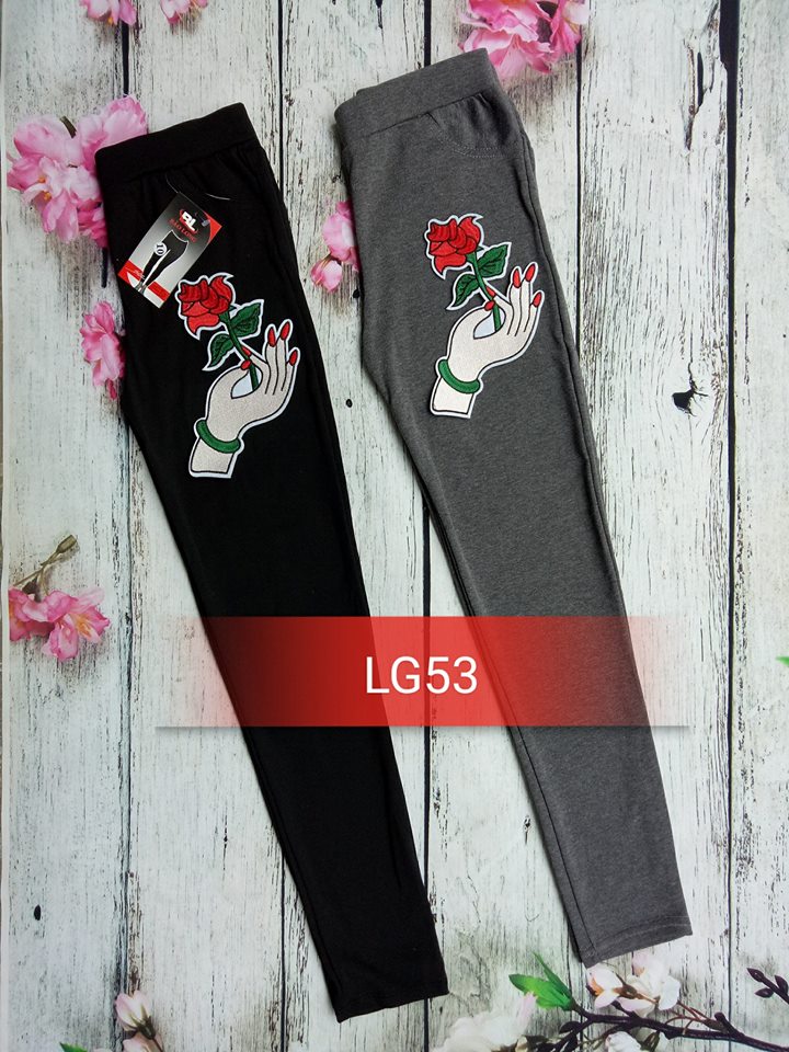 Quần legging bàn tay hoa hồng LG53