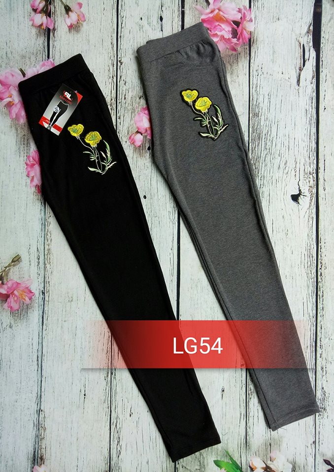 Quần legging 2 bông vàng LG54
