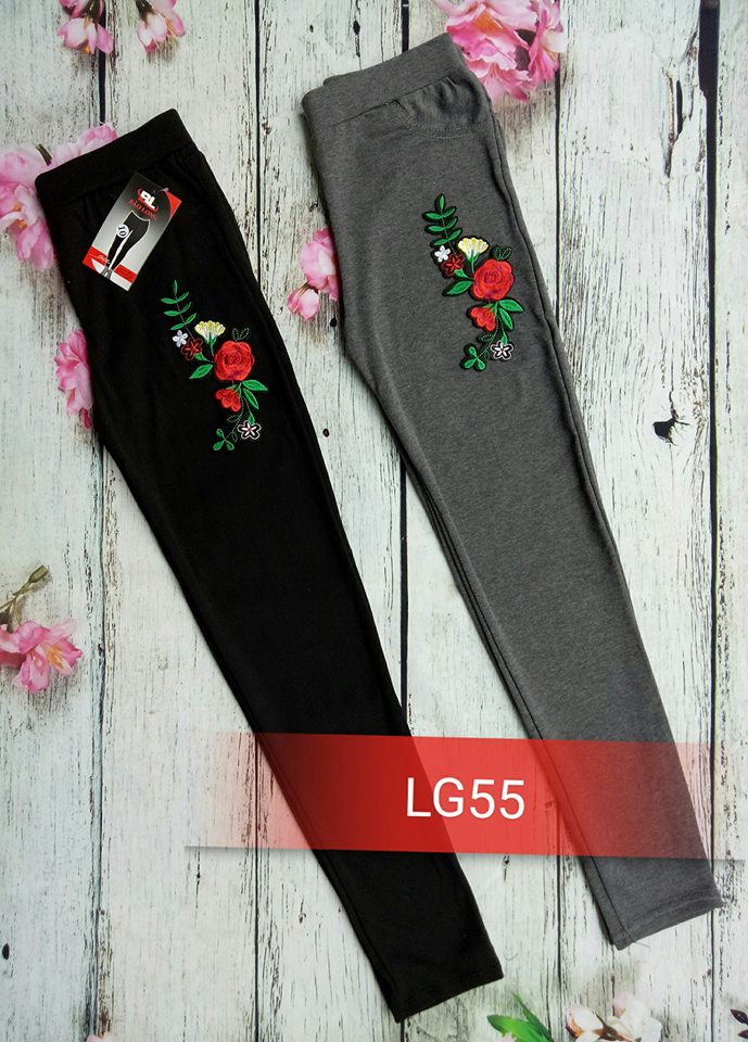 Quần legging 2 bông hồng đỏ LG55